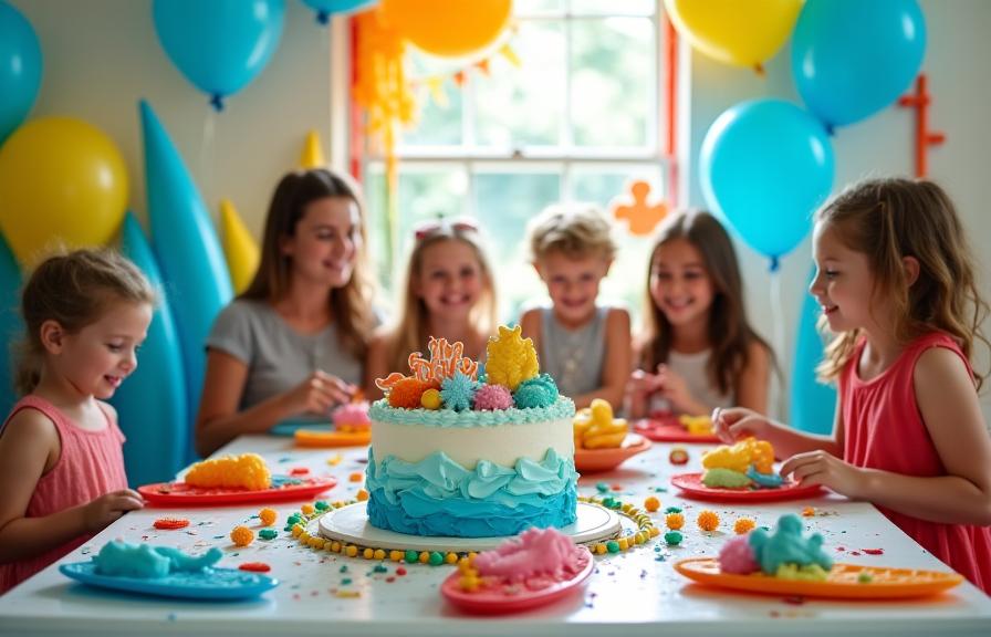 Birthday party with coastal theme