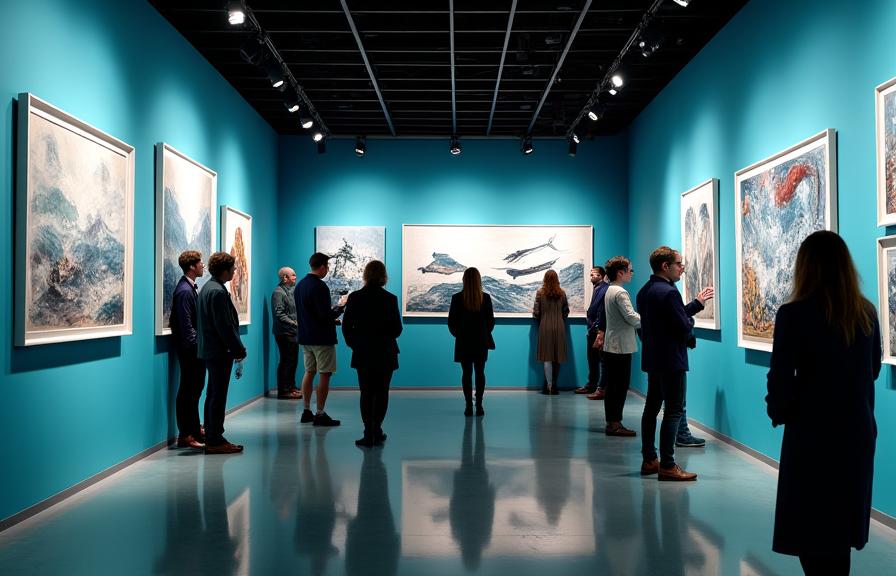 Marine-themed art exhibit opening coordination